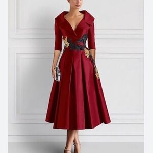 NWT TS Couture Pleated Beaded Embroidery Formal Maxi Dress Light In The Box 6